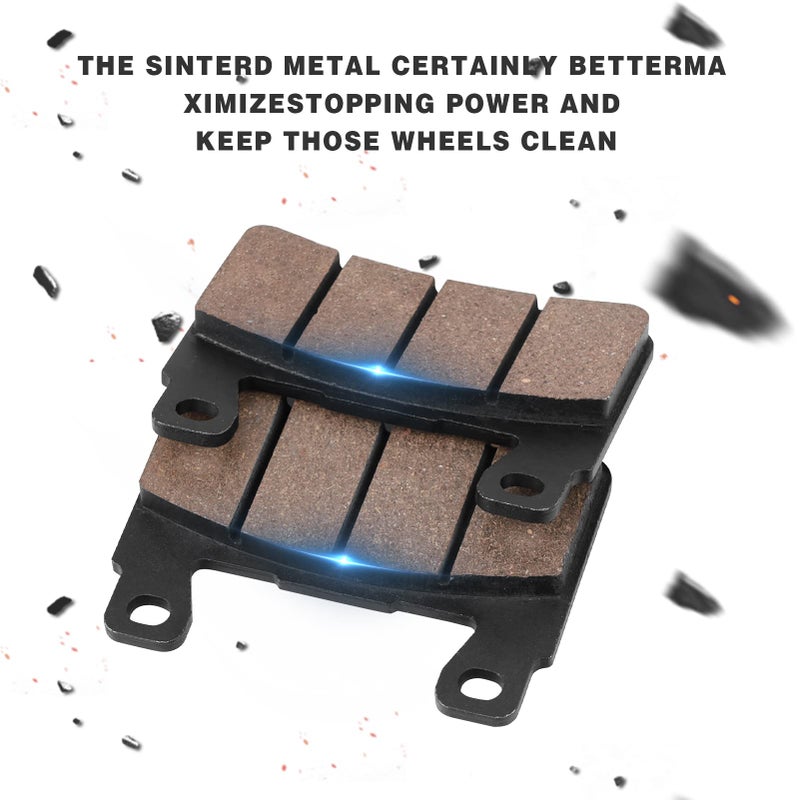 SOLLON Front and Rear Brake Pads for Honda CBR600 RR 2003-2004 CBR 600 F1 F2 F3 F4 F4i F5 F6 Sport 1999-2007 CBR900RR Fireblade 1998-2003 CBR954 RR 2002-2003 CBR929 RR 2000-2001 - Image 3